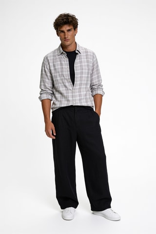 Chemise - Blanc et gris clair