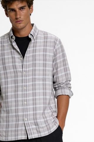 Chemise - Blanc et gris clair