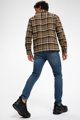 Surchemise en laine - Kaki et marron