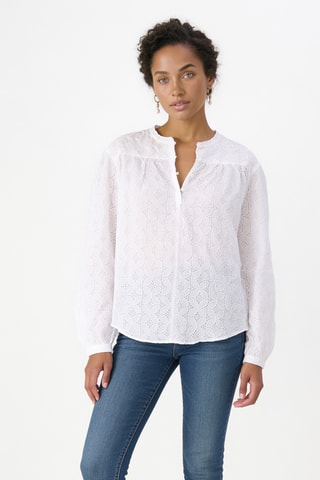 Blouse en broderie anglaise - Blanc