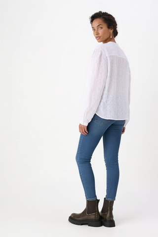 Blouse en broderie anglaise - Blanc