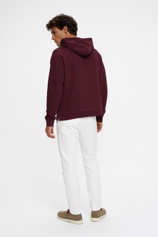 Sweat en coton biologique à capuche - Bordeaux
