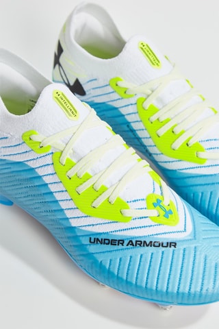 Zapatillas de fútbol UA W TM Shadow Elite 2.0 HYB - Blanco y celeste