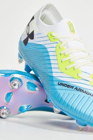 Zapatillas de fútbol UA W TM Shadow Elite 2.0 HYB - Blanco y celeste