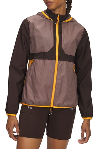 Veste de running à capuche - Marron clair et marron foncé