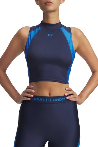 Crop top d’entraînement Heatgear - Bleu marine