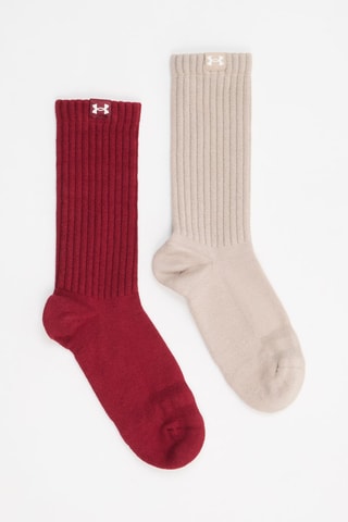 2 paires de chaussettes - Rouge et beige