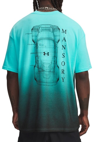T-shirt oversize dip and dye - Turquoise et noir
