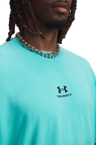T-shirt oversize dip and dye - Turquoise et noir