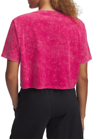 T-shirt cropped Rival Knit - Rose chiné