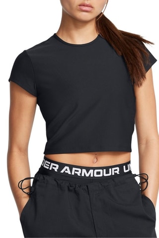 T-shirt cropped d’entraînement Meridian - Noir