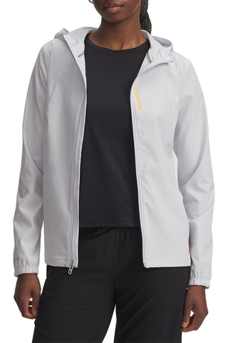 Sweat de running à capuche Launch Storm - Gris clair