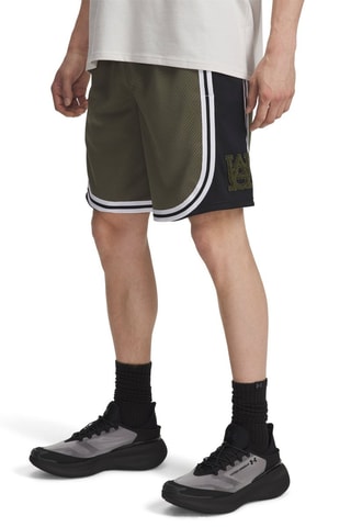 Short de basketball Courtside - Kaki