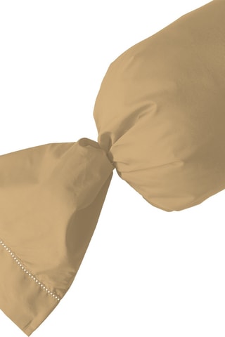 Taie de traversin en satin de coton 120 fils/cm² - Beige