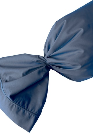 Taie de traversin en satin de coton 120 fils/cm² - Bleu