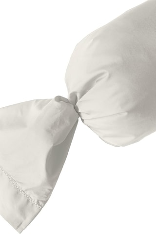 Taie de traversin en satin de coton 120 fils/cm² - Ivoire