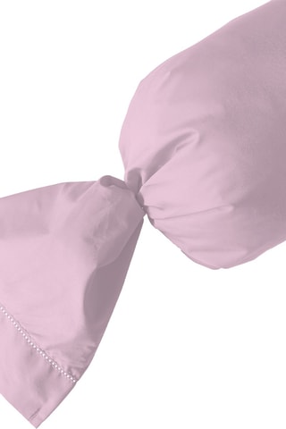 Taie de traversin en satin de coton 120 fils/cm² - Rose clair