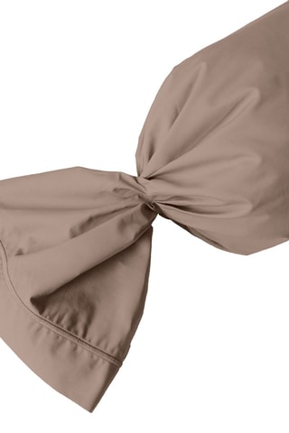 Taie de traversin en percale de coton 80 fils/cm² - Taupe