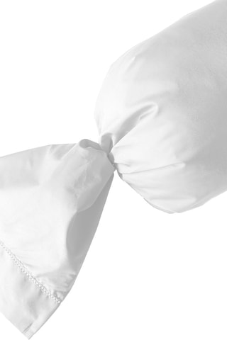 Taie de traversin en satin de coton 120 fils/cm² - Blanc