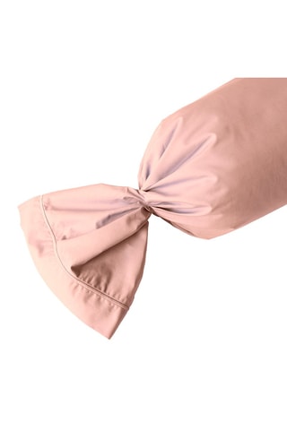 Taie de traversin en percale de coton 80 fils/cm² - Rose poudré