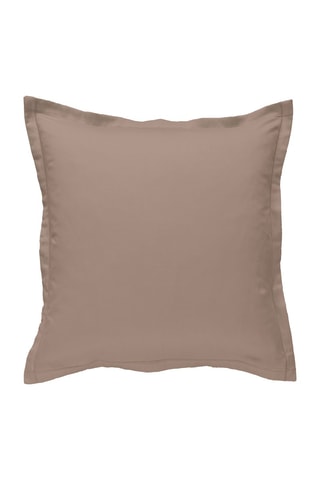 Taie d'oreiller en percale de coton - 80 fils/cm² - Taupe