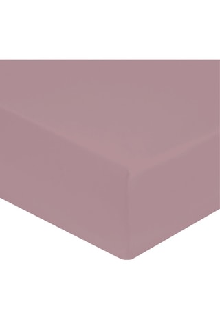 Drap-housse en percale de coton - 80 fils/cm² - Violet - Bonnet 40 cm