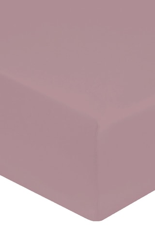 Drap-housse en percale de coton - 80 fils/cm² - Violet - Bonnet 30 cm