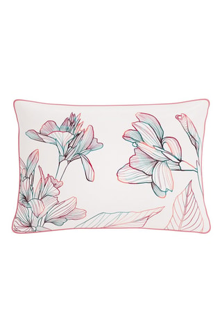 Taie d'oreiller en satin de coton Kiara- Blanc- 50 x 70 cm