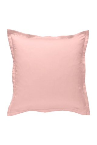Taie d'oreiller en percale de coton 80 fils/cm² - Rose poudré