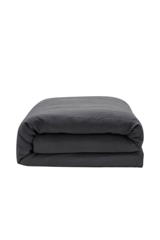 Parure de couette en double gaze de coton - Anthracite