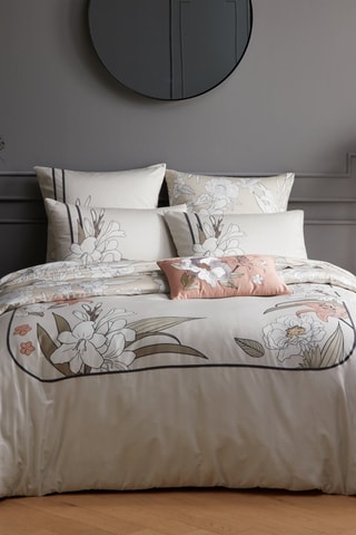 Parure de couette en coton Esmée - Ecru