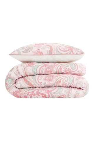 Parure de couette en satin de coton Neela- Rose