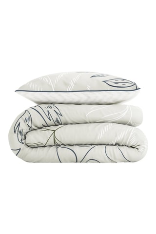 Parure de couette en satin de coton Wild- Beige