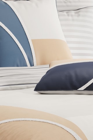 Parure de couette en satin de coton Meryl- Blanc