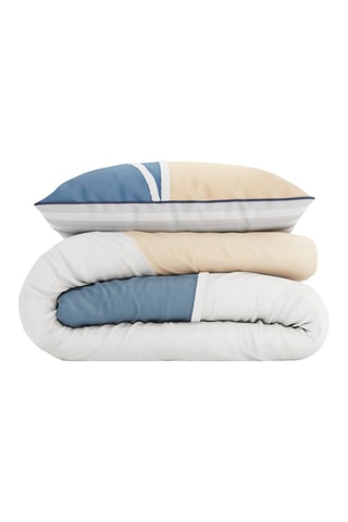 Parure de couette en satin de coton Meryl- Blanc