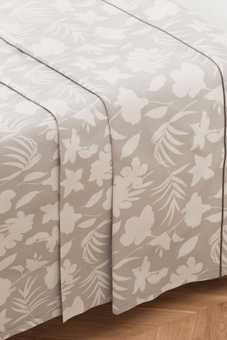 Drap plat en percale de coton Brandi- Beige