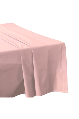 Drap plat en percale de coton 80 fils/cm² - Rose