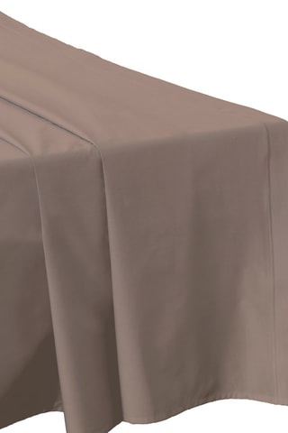 Drap plat en percale de coton 80 fils/cm² - Taupe 