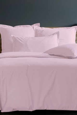 Housse de couette en percale de coton 80 fils/cm² - Rose poudré