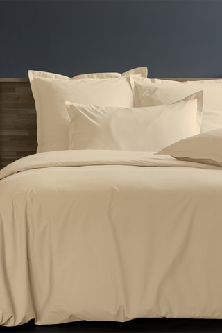 Housse de couette en satin de coton 120 fils/cm² - Crème