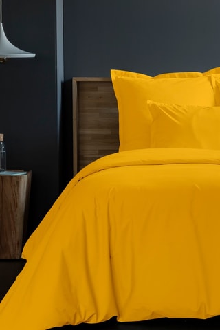 Housse de couette en percale de coton 80 fils/cm² - Jaune