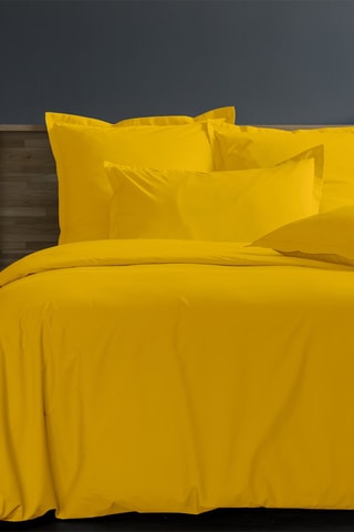 Housse de couette en satin de coton 120 fils/cm² - Orange