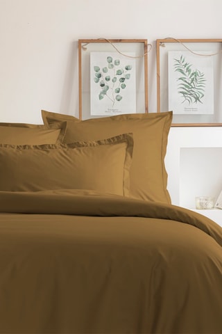 Housse de couette en percale de coton 80 fils/cm² - Mocha