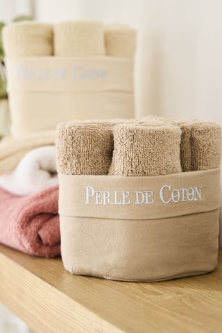 6 serviettes invité - Sable - 50 x 30 cm