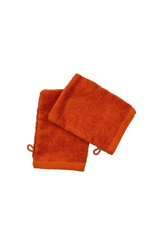 2 gants de toilette - Rouge