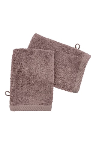 2 gants de toilette - Violet clair