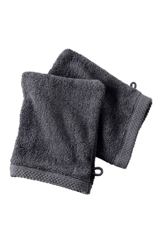 2 gants de toilette Anthracite