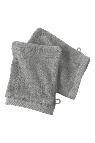 2 gants de toilette - Gris argenté