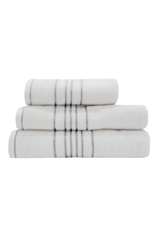Serviette de toilette en coton - Blanc - 50 x 100 cm