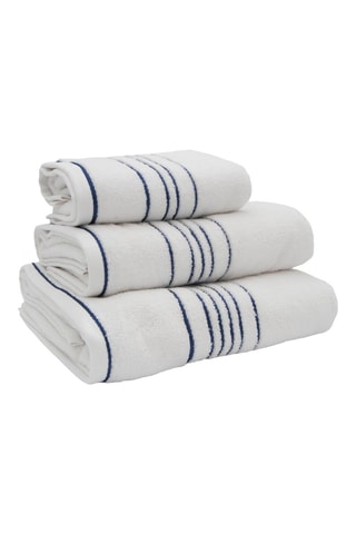 Serviette de toilette en coton - Blanc - 50 x 100 cm